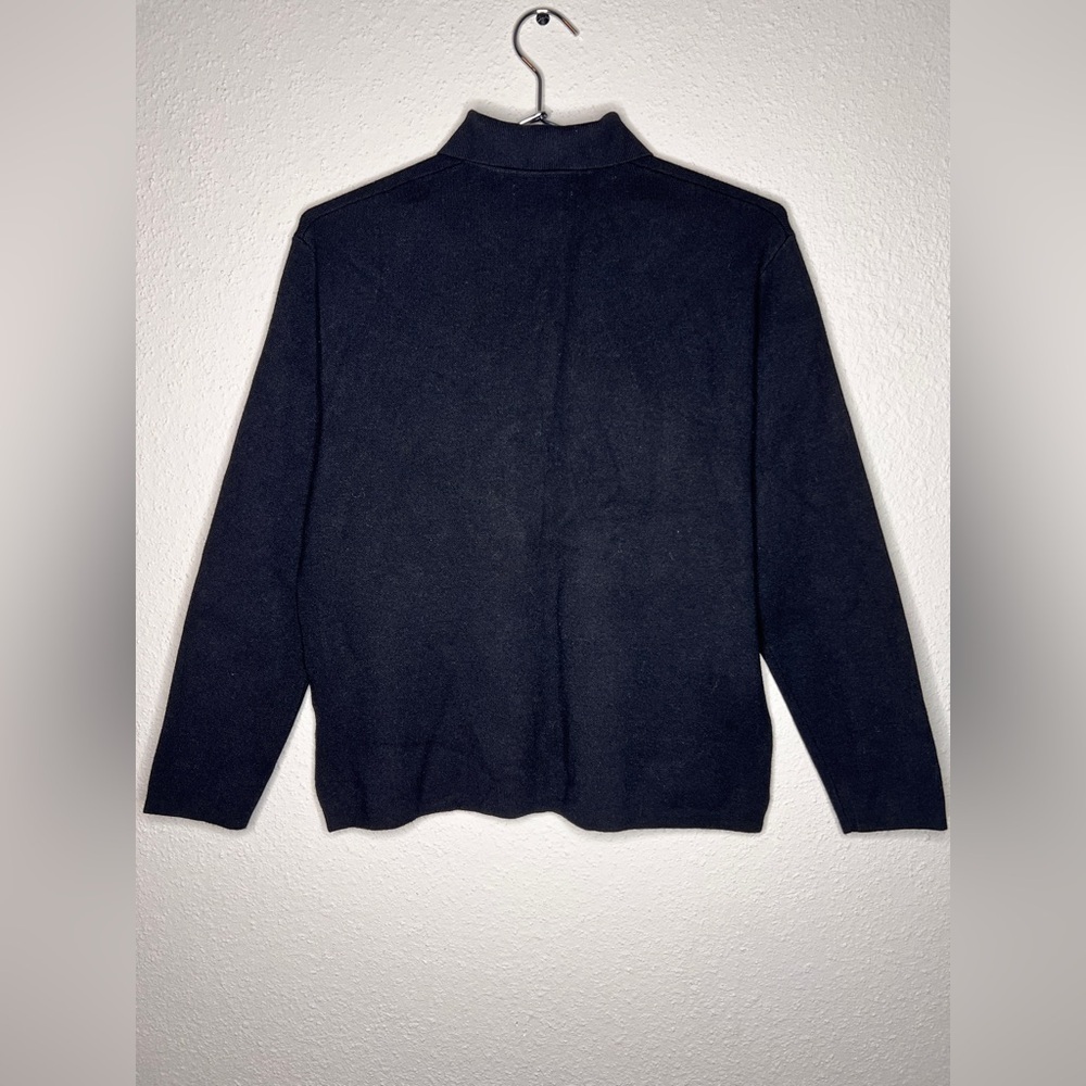 Zara Men's Black Soft Knit Polo Shirt - Picture 2 of 5